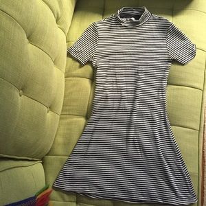 Nasty gal striped mock neck dress